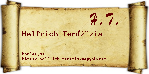 Helfrich Terézia névjegykártya